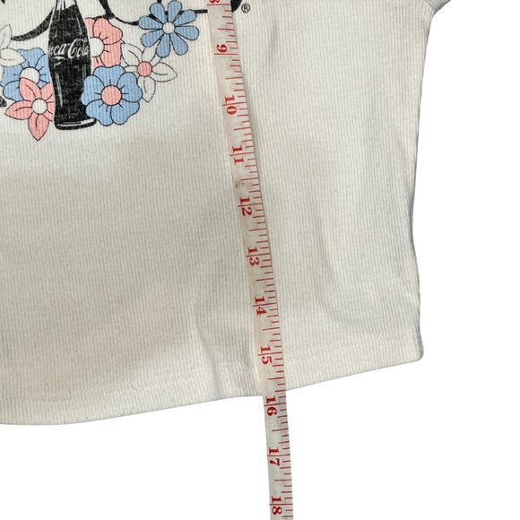 Aero x Coca-Cola Crop Top Graphic Tee Size M Y2K Butterfly Floral Vintage 90s - Picture 7 of 9